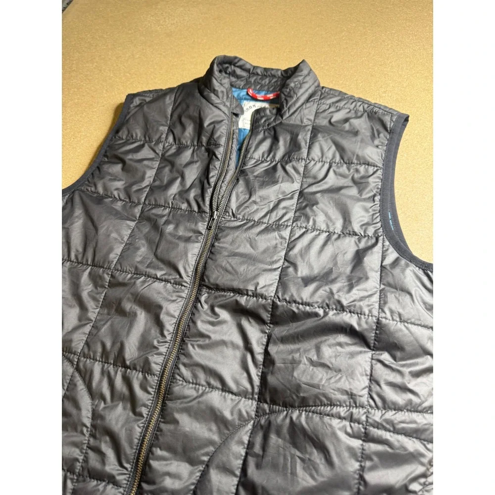 Iron and Resin Freedom Riders Quilted Vest Gray Puffer Full Zip Mens Medium